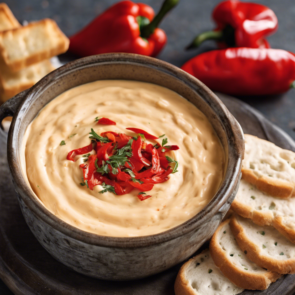 dips de queso crema y pimentan